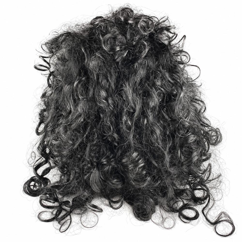 Black Curly Costume Wig Long Ringlet Hair Halloween Theater Cosplay One Size